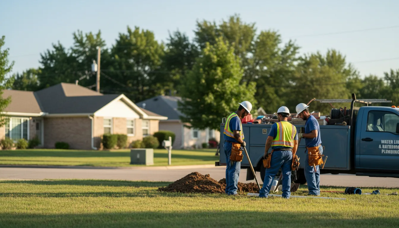 Residential water line and bathroom plumbing service in Candler, NC